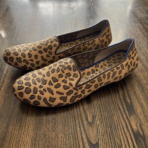 Rothy’s The Loafer Mocha Spot Leopard Print Flats Women’s Sz 7.5